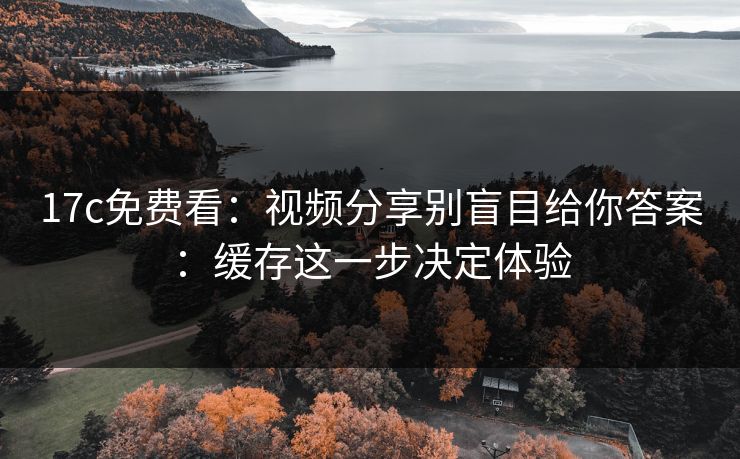17c免费看：视频分享别盲目给你答案：缓存这一步决定体验